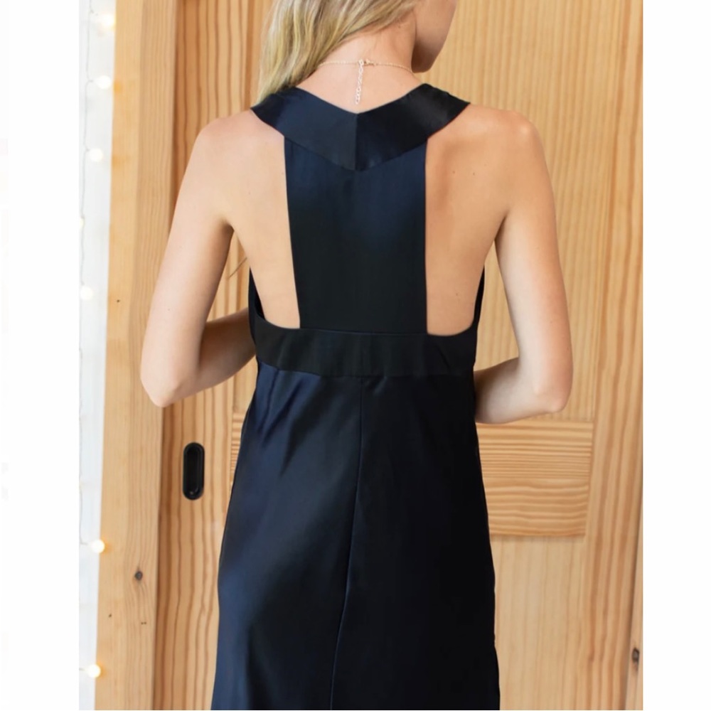 NWT Emerson fry Violetta slip dress in black silk - Picture 5 of 11